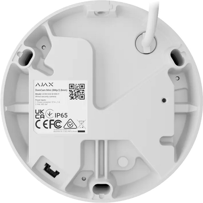 Камера відеоспостереження Ajax TurretCam (5 Mp/2.8 mm) White характеристики - фотографія 7