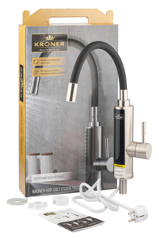 Проточный водонагреватель Kroner KRP Volt - ESG087RSS c дисплеем отзывы - изображения 5