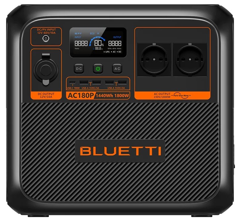Портативна зарядна станція Bluetti AC180P в інтернет-магазині, головне фото