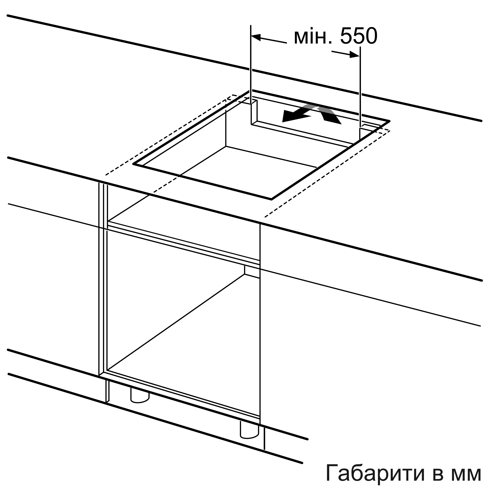 Bosch PIF612BB1E Габаритні розміри