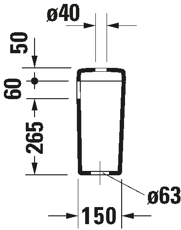 Duravit D-Code 0927100004 Габаритні розміри