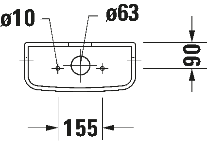 Duravit D-Code 0940000004 Габаритные размеры