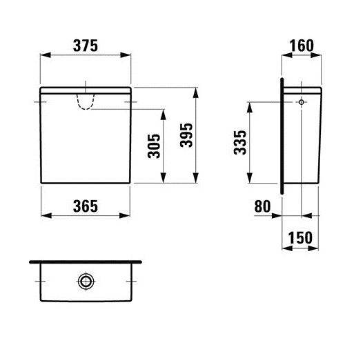 Laufen Pro H8299520008721 Габаритні розміри