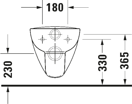 Duravit D-Code 25700900002 Габаритные размеры