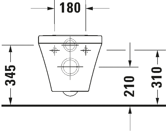 Duravit DuraStyle 2551090000 Габаритні розміри