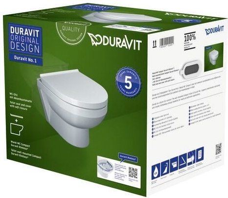 Унітаз підвісний Duravit DuraStyle Basic Rimless 45620900A1 з кришкою огляд - фото 8