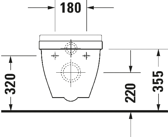 Duravit Starck 3 2200090000 Габаритные размеры