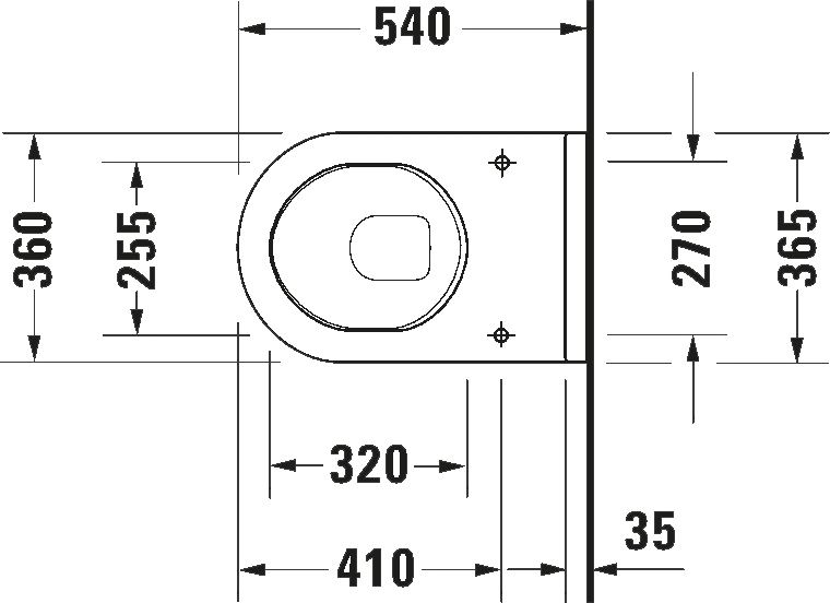 Duravit Starck 3 2200090000 Габаритные размеры