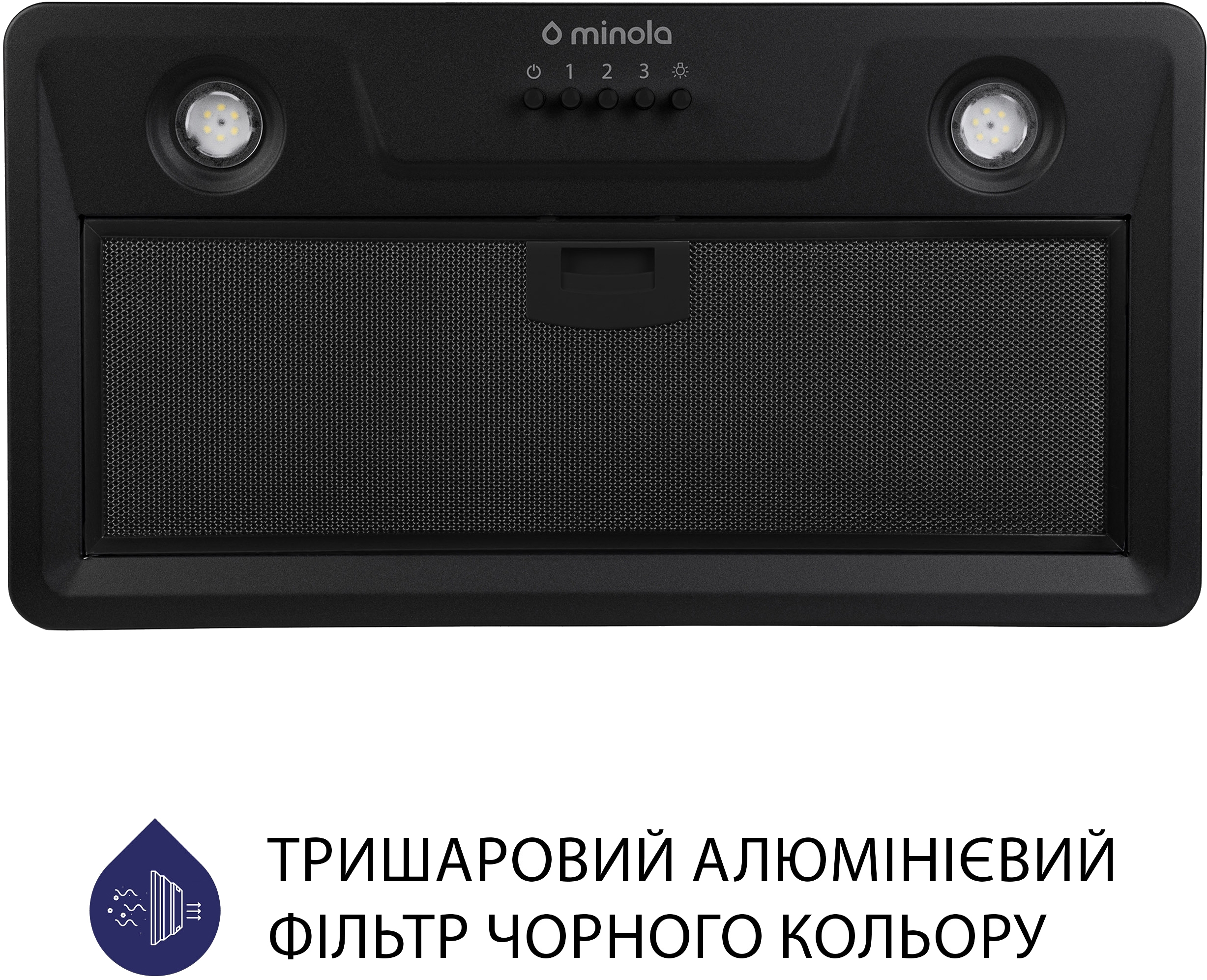 Вытяжка кухонная Minola HBI 52022 BL 700 LED цена 3099 грн - фотография 2