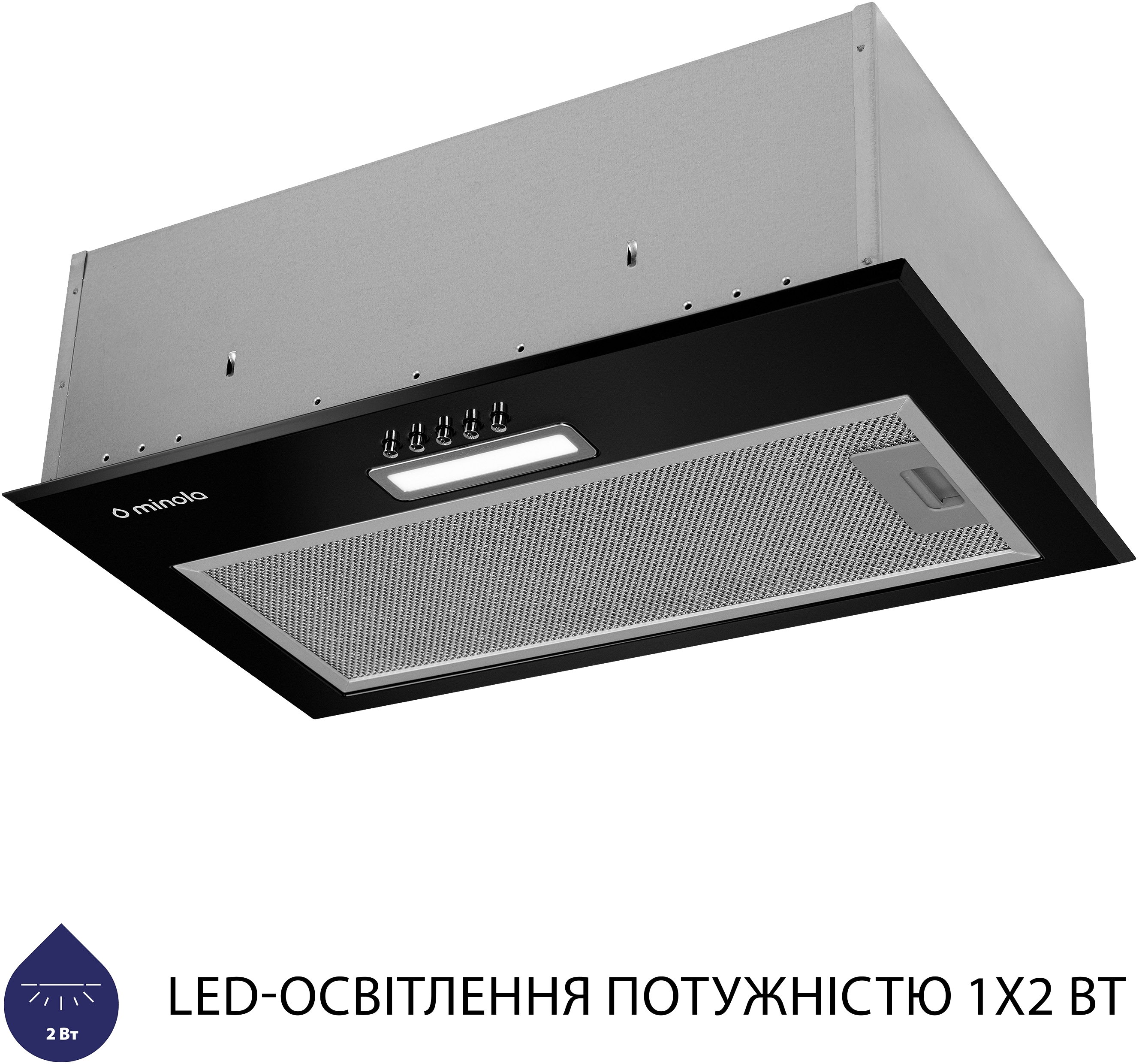 в продажу Кухонна витяжка Minola HBI 5614 BL 1000 LED - фото 3