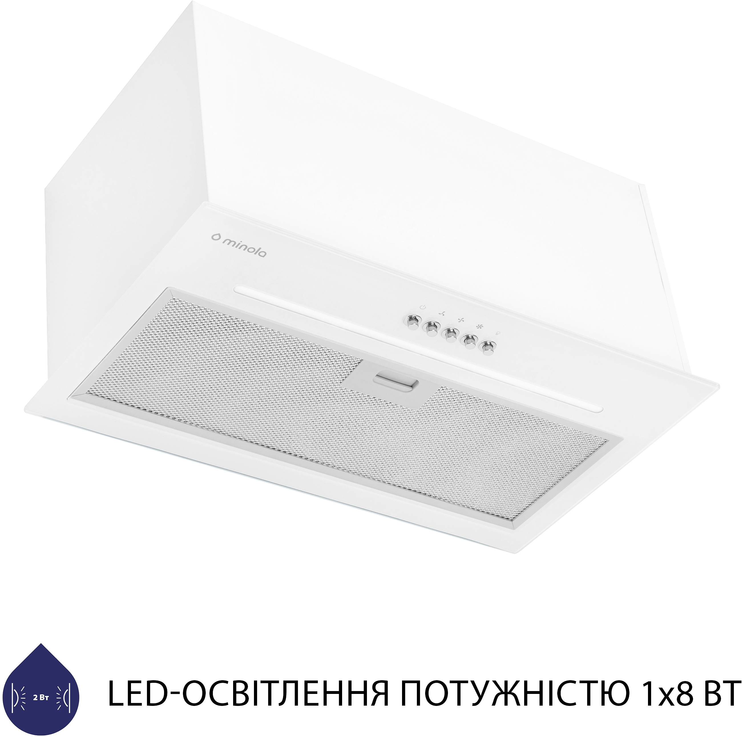 в продажу Кухонна витяжка Minola HBI 5664 WH GLASS 1000 LED Line - фото 3