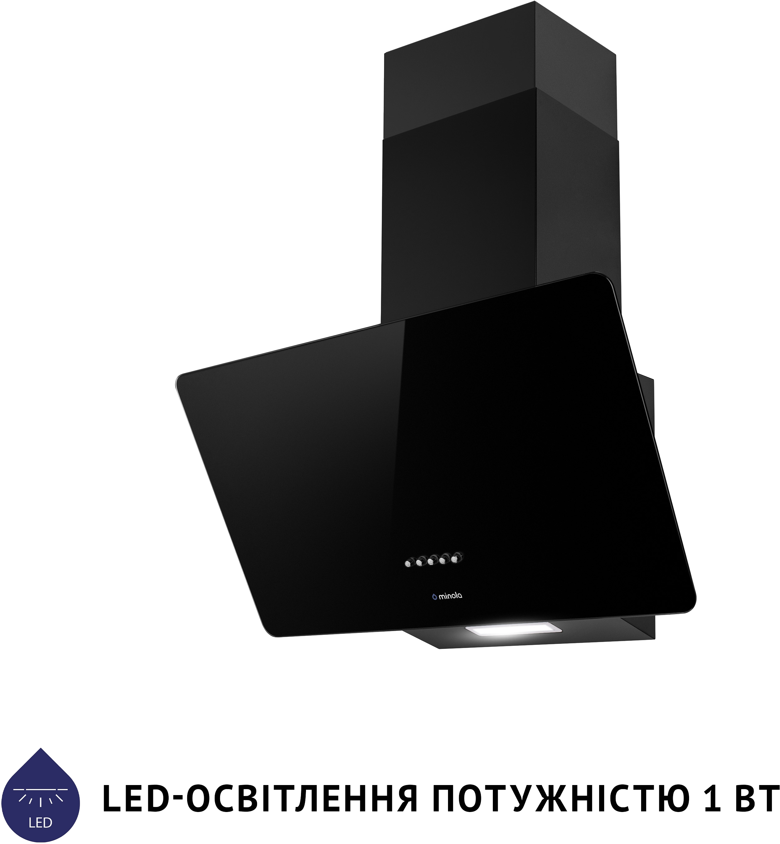в продажу Кухонна витяжка Minola HDN 6224 BL 700 LED - фото 3