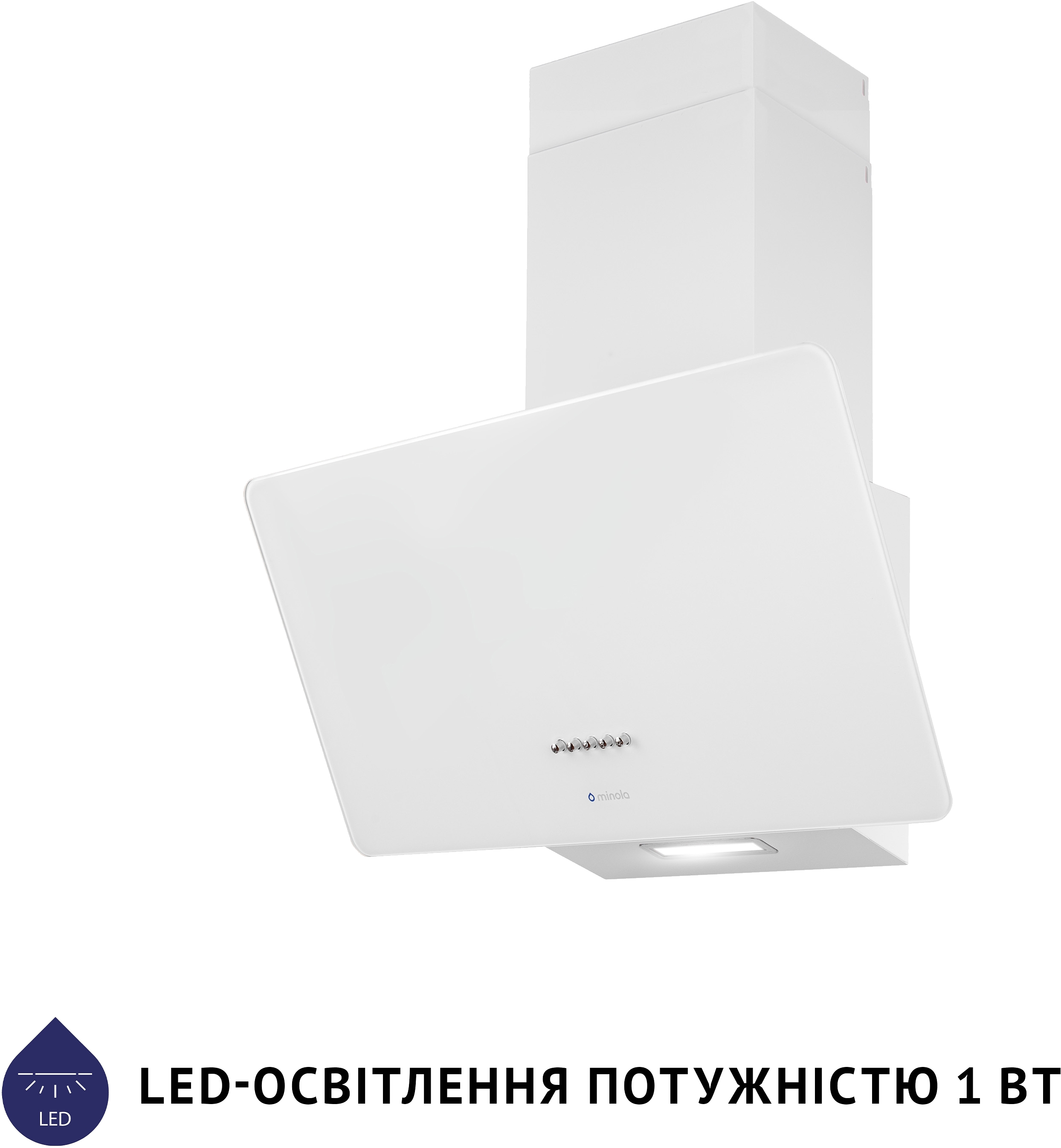 в продаже Кухонная вытяжка Minola HDN 6224 WH 700 LED - фото 3