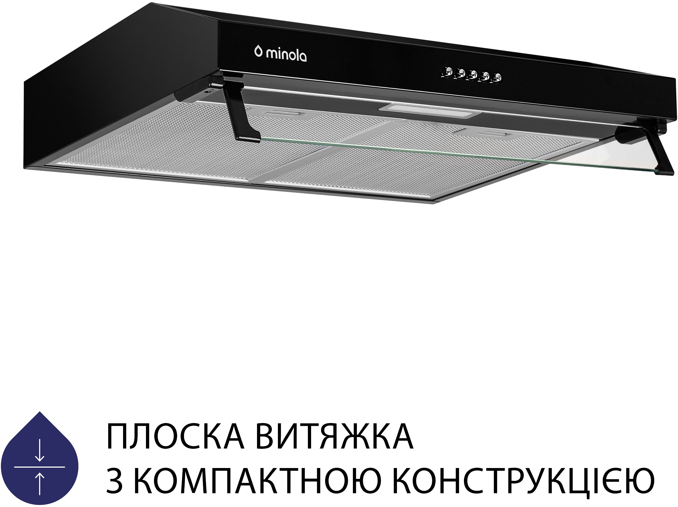 Кухонная вытяжка Minola HPL 517 BL цена 3099 грн - фотография 2