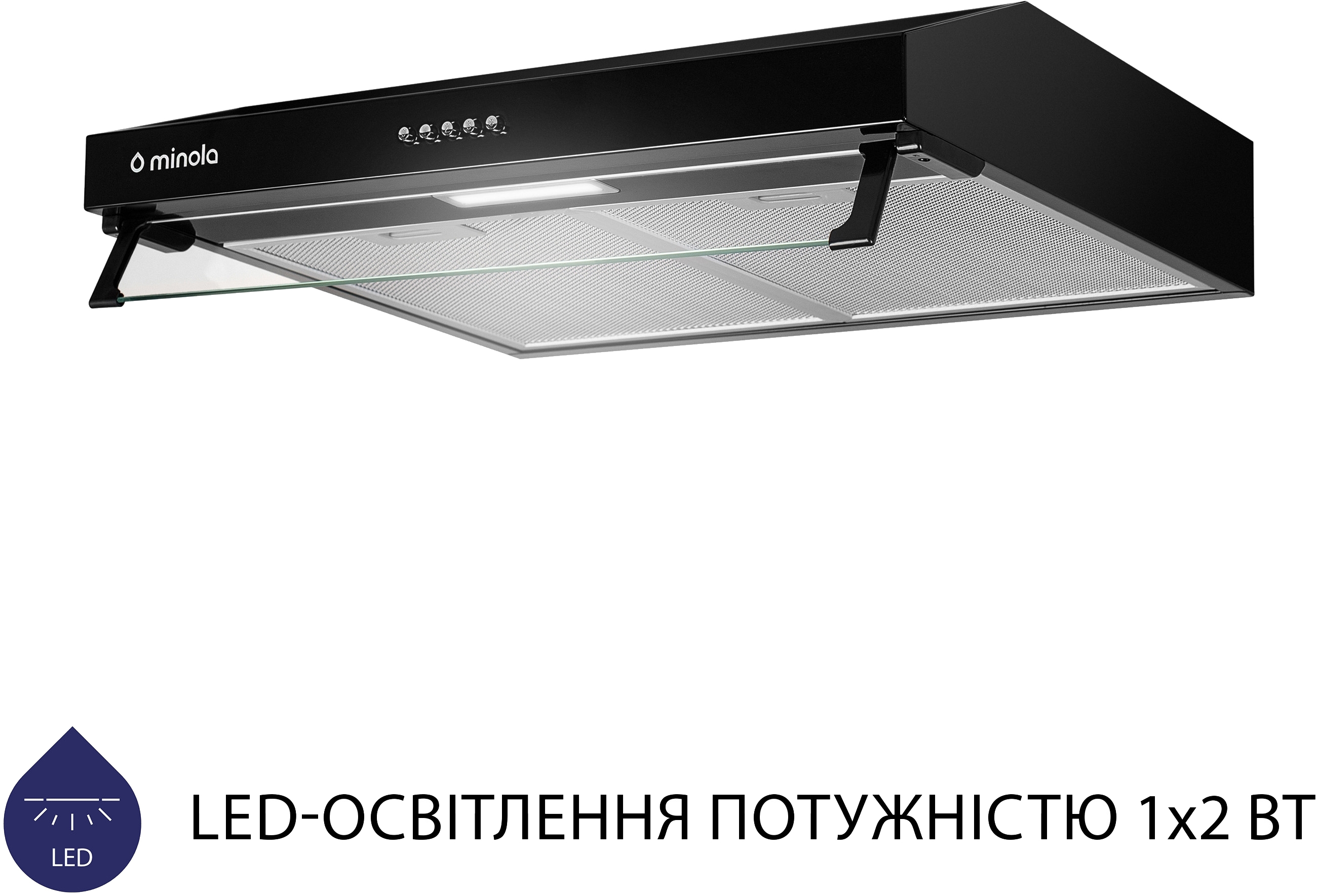 в продаже Кухонная вытяжка Minola HPL 517 BL - фото 3