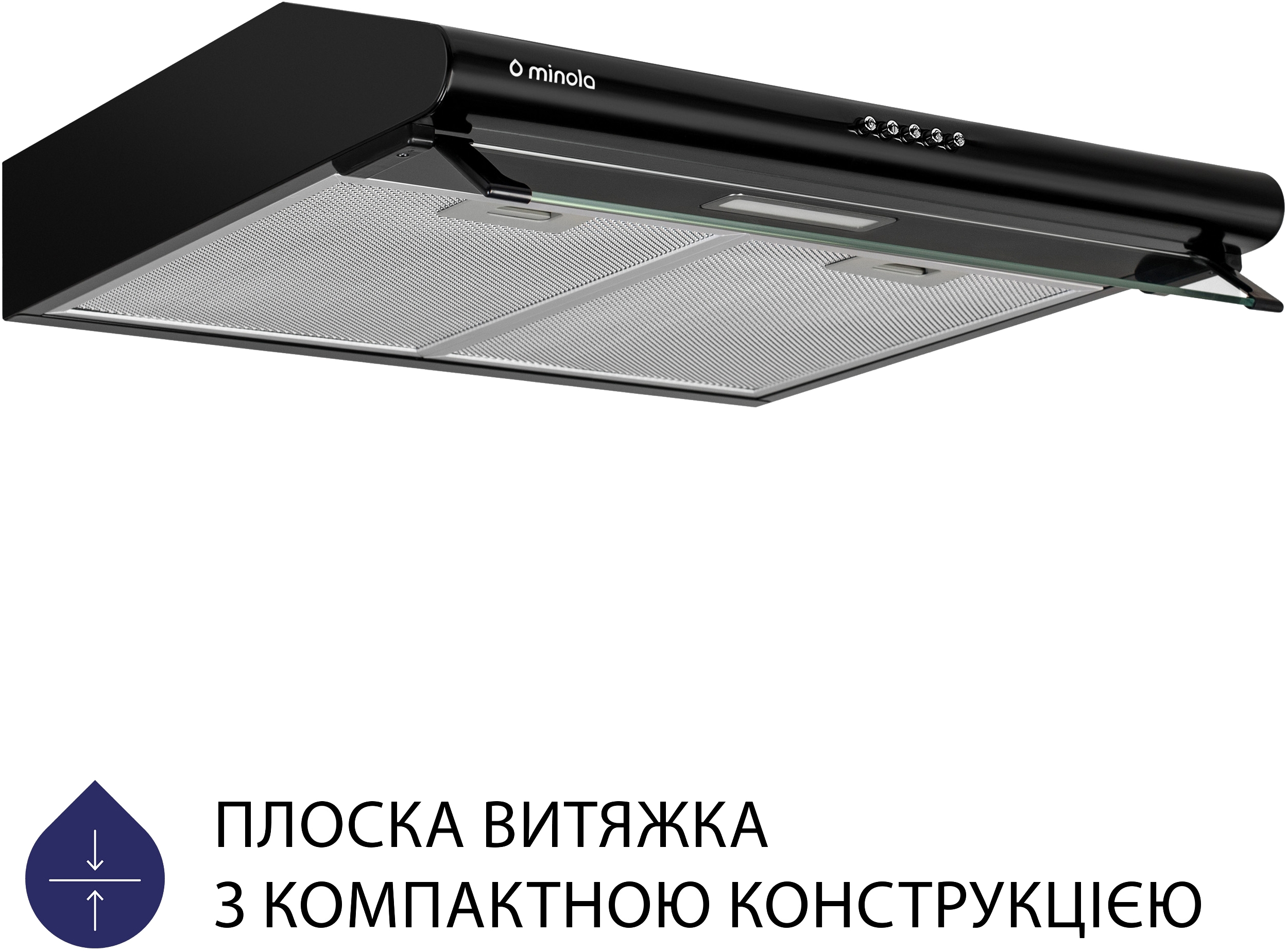 Кухонна витяжка Minola HPL 615 BL ціна 2799 грн - фотографія 2