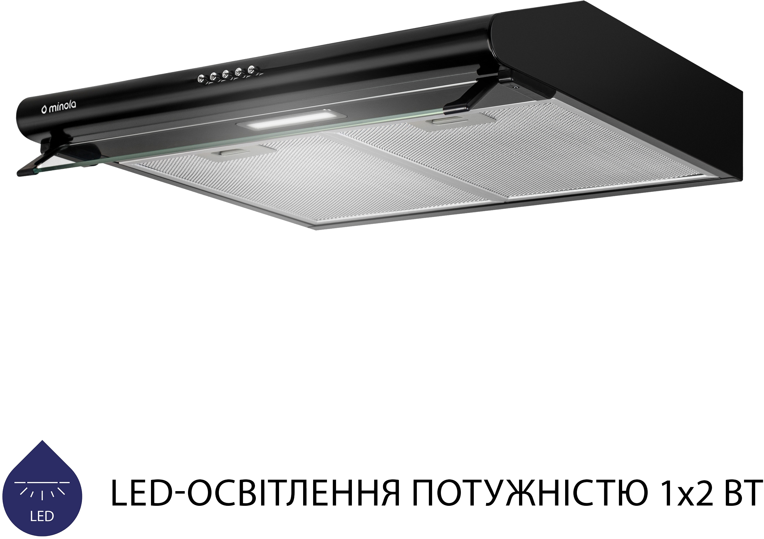 в продажу Кухонна витяжка Minola HPL 615 BL - фото 3