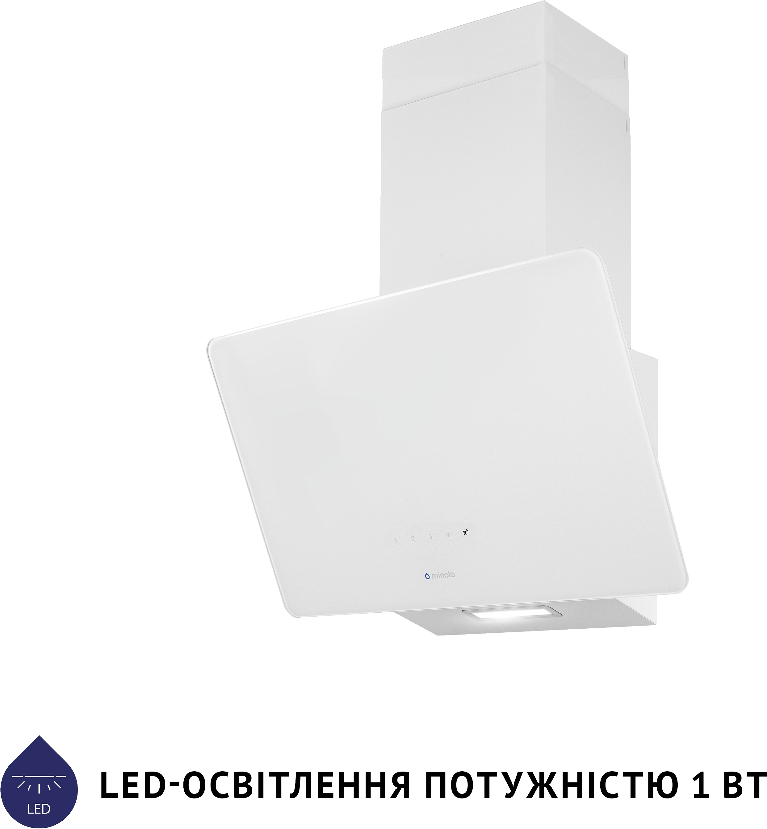 в продажу Кухонна витяжка Minola HVS 5224 WH 700 LED - фото 3