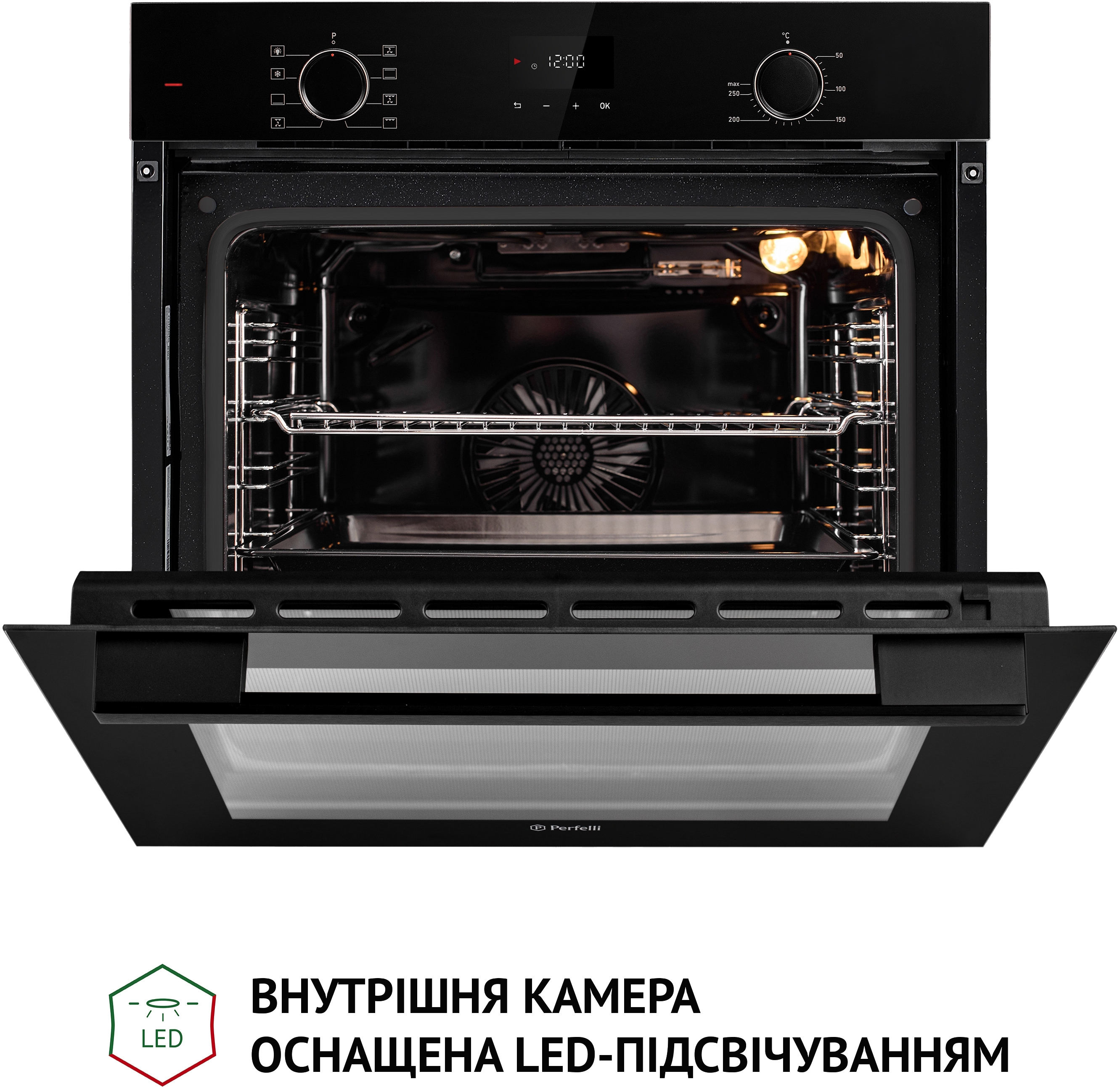 Духовой шкаф Perfelli Diamond 6D8L NERO обзор - фото 11