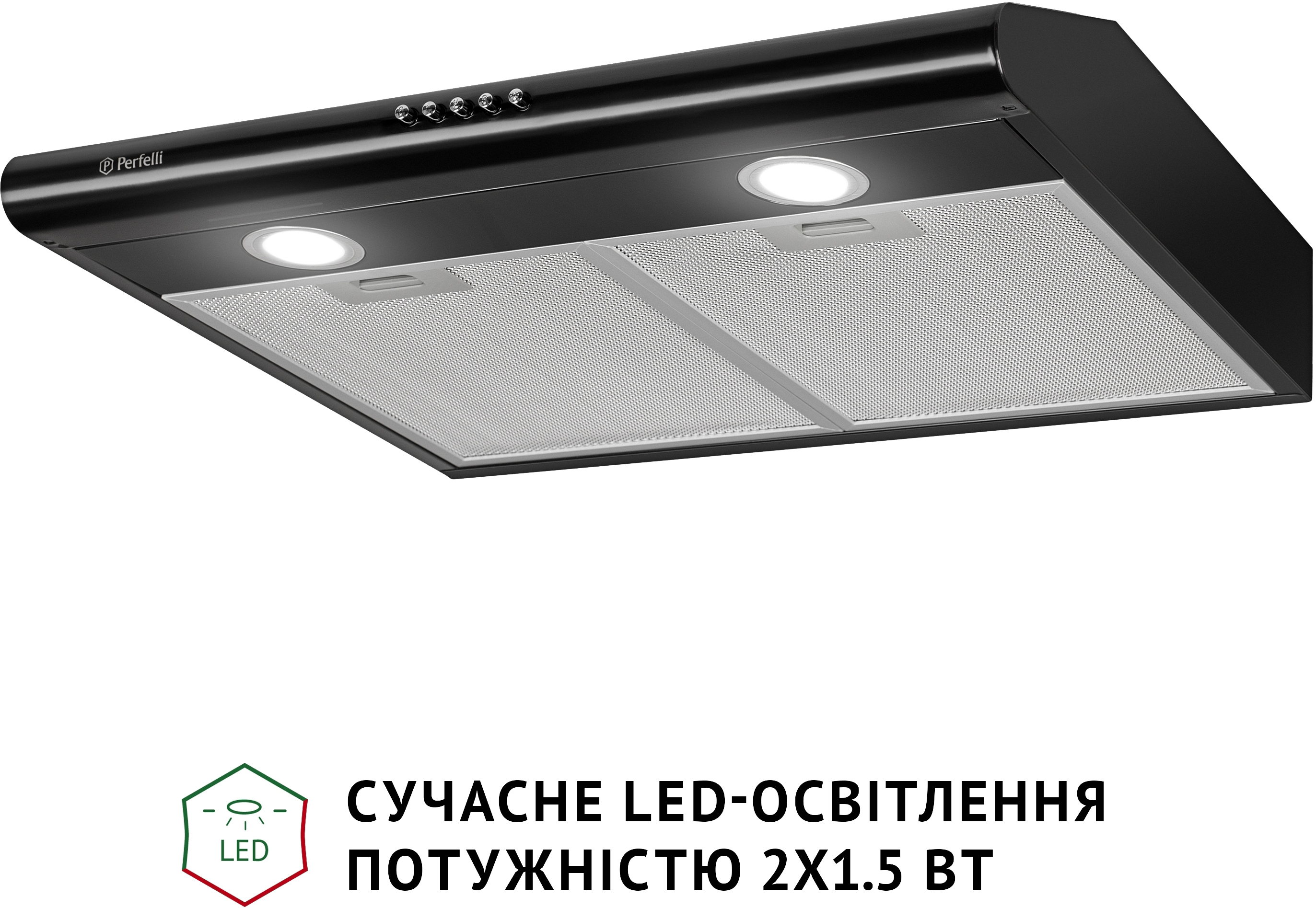 в продажу Кухонна витяжка Perfelli PL 6022 BL LED - фото 3