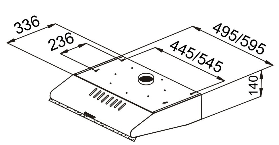 Pyramida MHX 60 BL Габаритные размеры