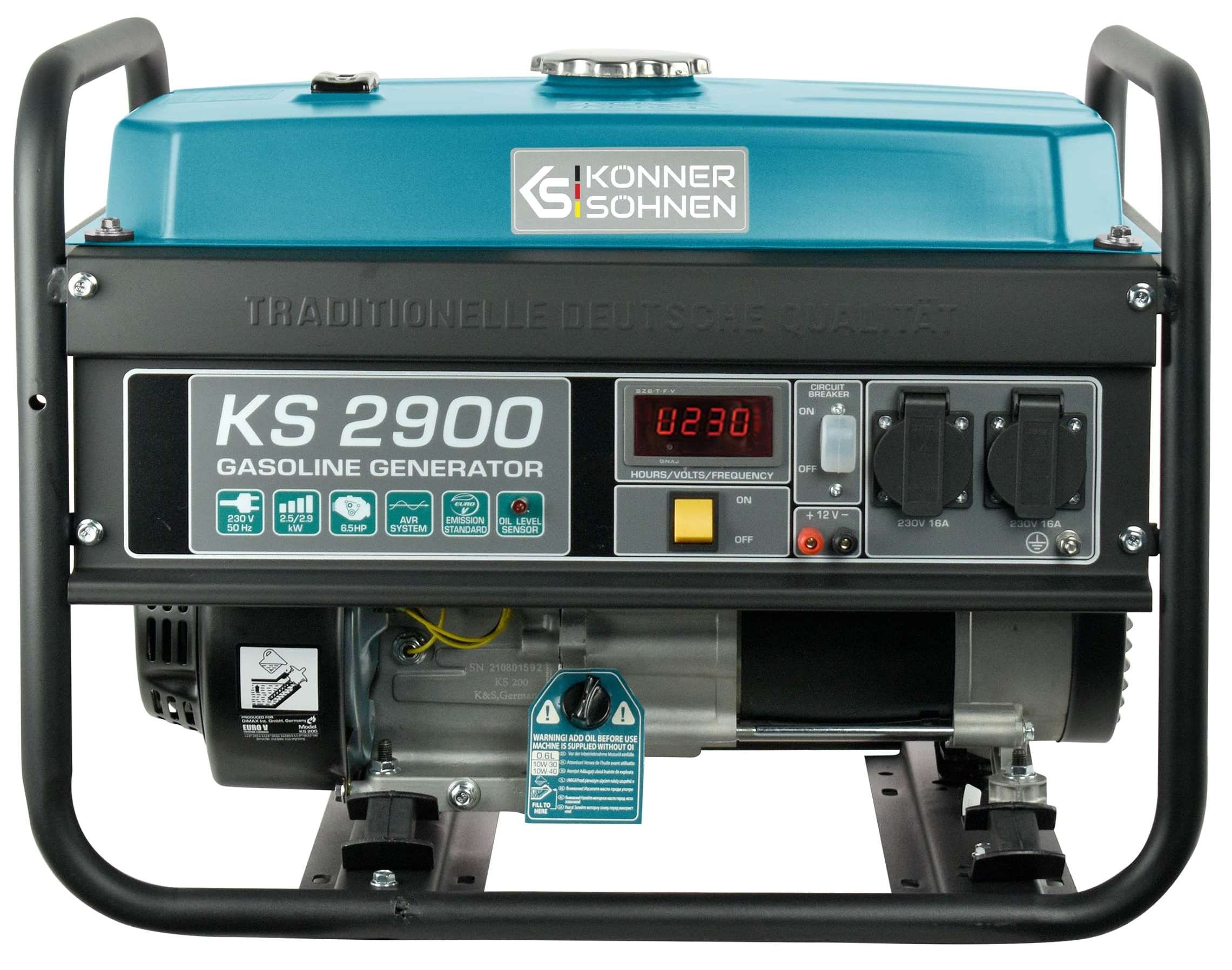 Характеристики генератор Konner&Sohnen KS 2900