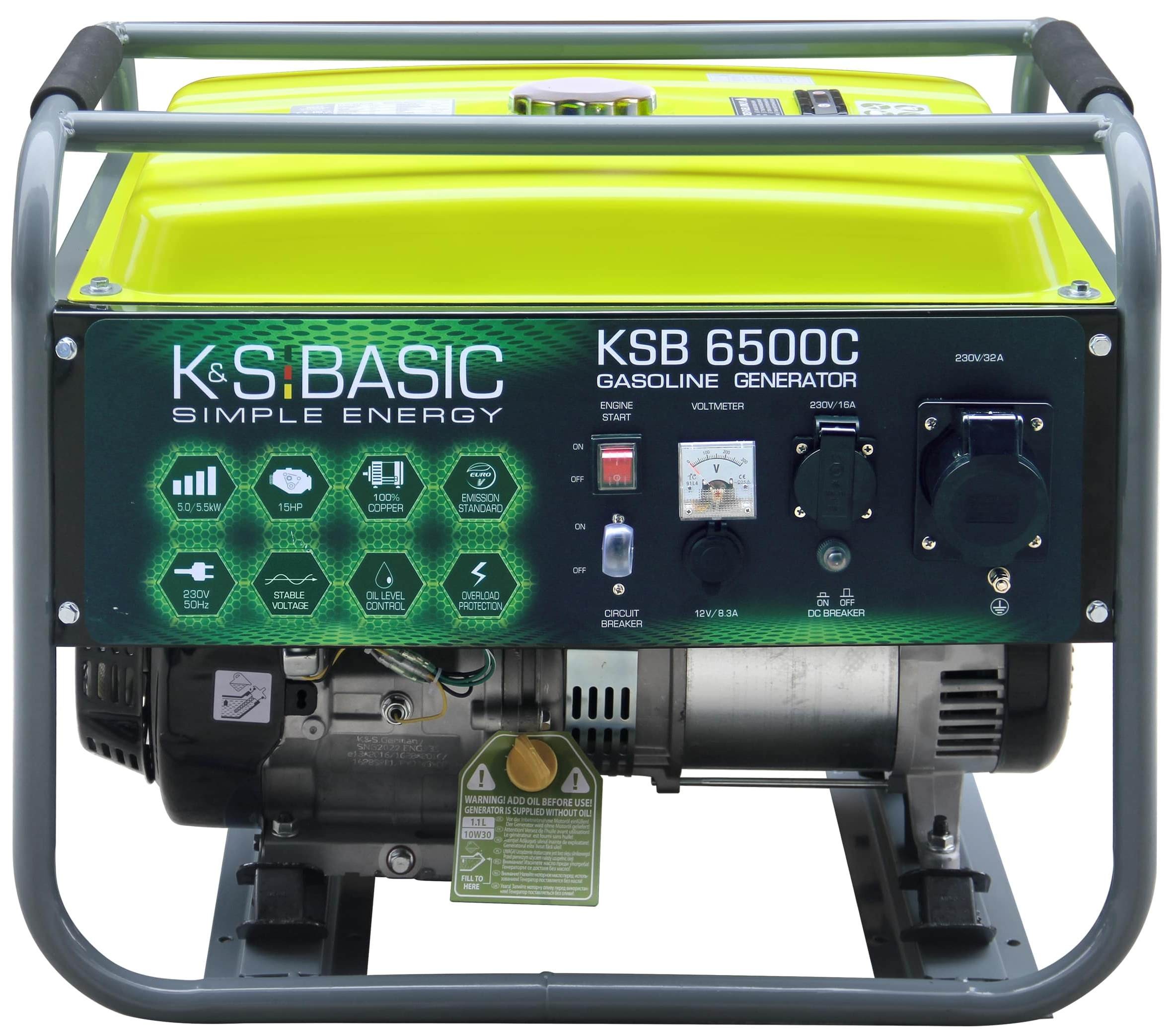 Генератор на 5 кВт Konner&Sohnen Basic KSB 6500C