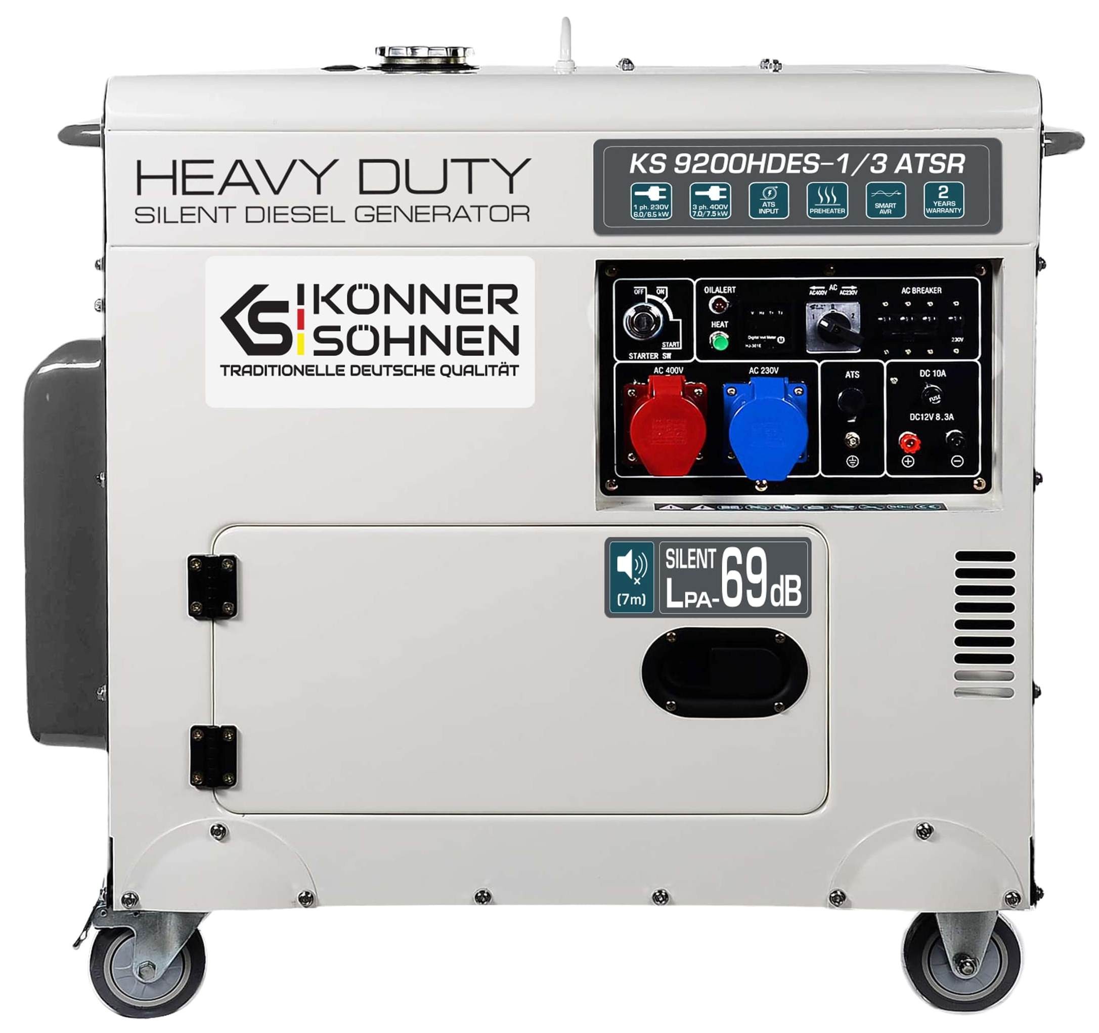 Генератор на 7 кВт Konner&Sohnen KS 9200HDES-1/3 ATSR (EURO V)