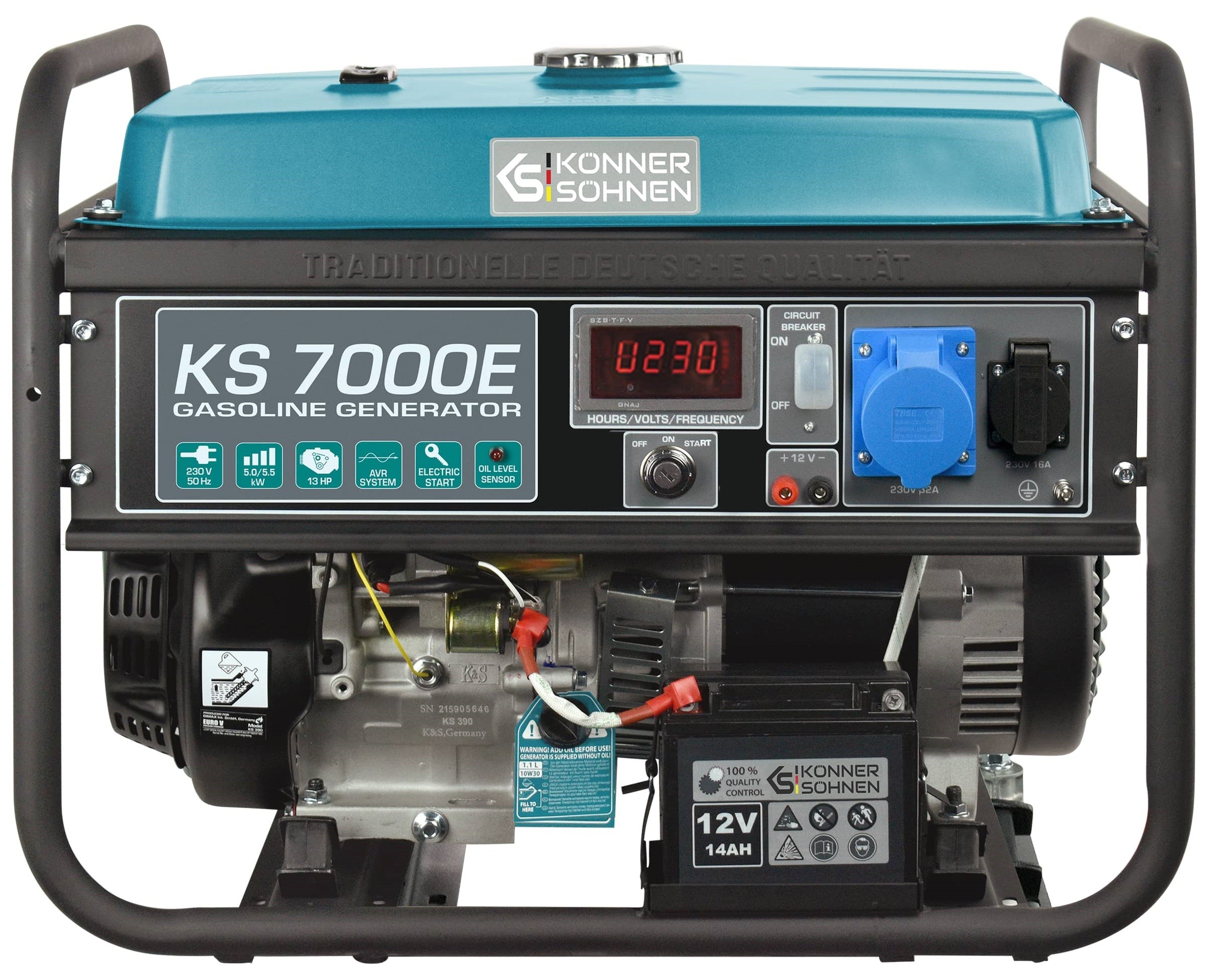 Генератор на 5 кВт Konner&Sohnen KS 7000E