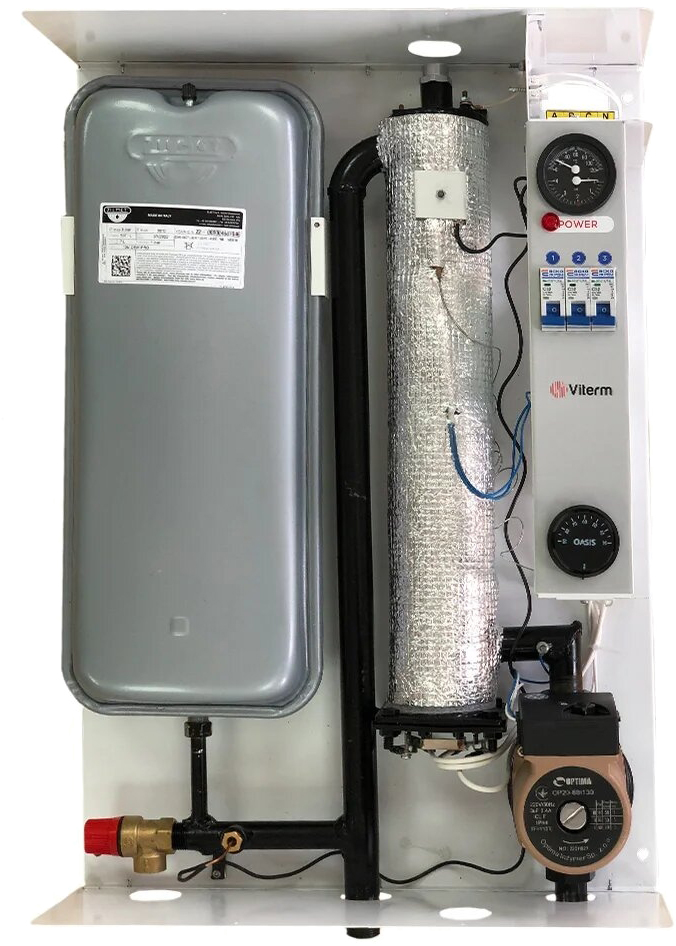 Электрический котёл Viterm Max 3 кВт 220В (расширительный бак + насос + группа безопасности) цена 16226.00 грн - фотография 2