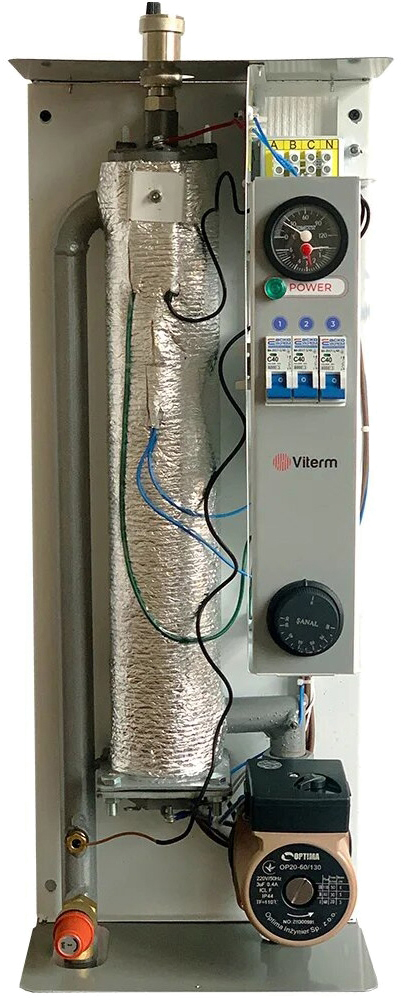 Електричний котел Viterm Plus 12 кВт 380В (насос + група безпеки) ціна 12429 грн - фотографія 2