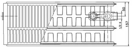 Delonghi Plattella V6 L тип 33, 500x2600, 7036 Ватт Габаритні розміри