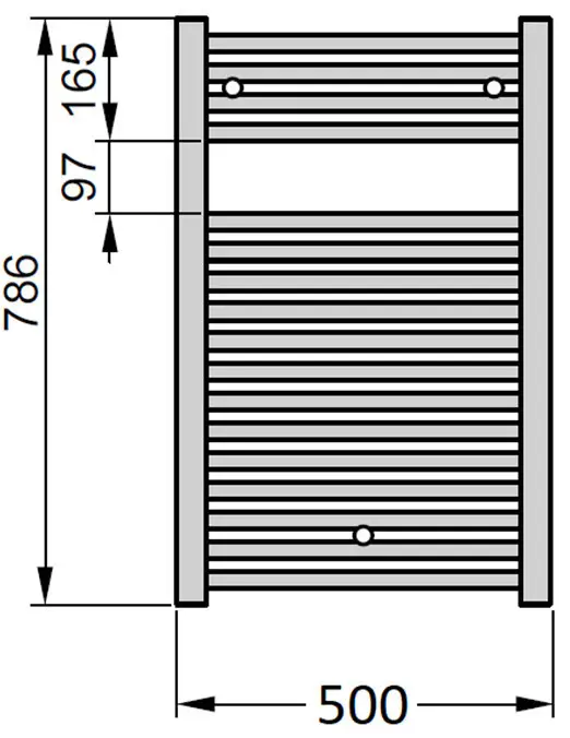 Zehnder Virando AB-080-050-9017-HOTS-SC Габаритные размеры