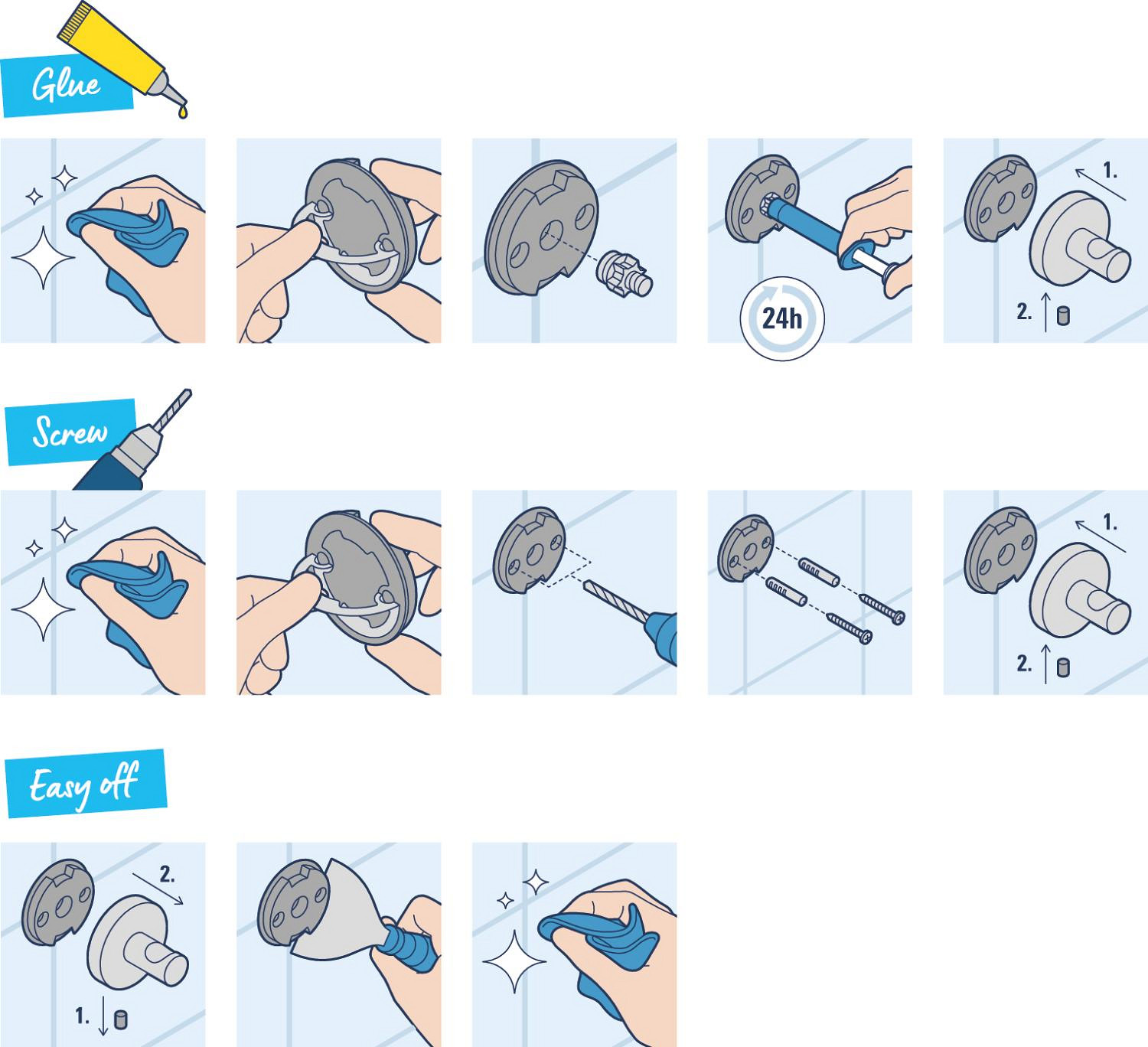 в продаже Крючок для халата Grohe QuickFix Start (41173000) - фото 3