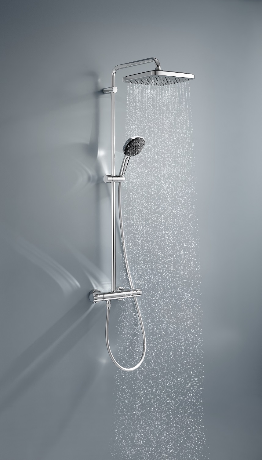 Душевая система с термостатом Grohe QuickFix Vitalio Comfort System 250 Cube 26696001 характеристики - фотография 7