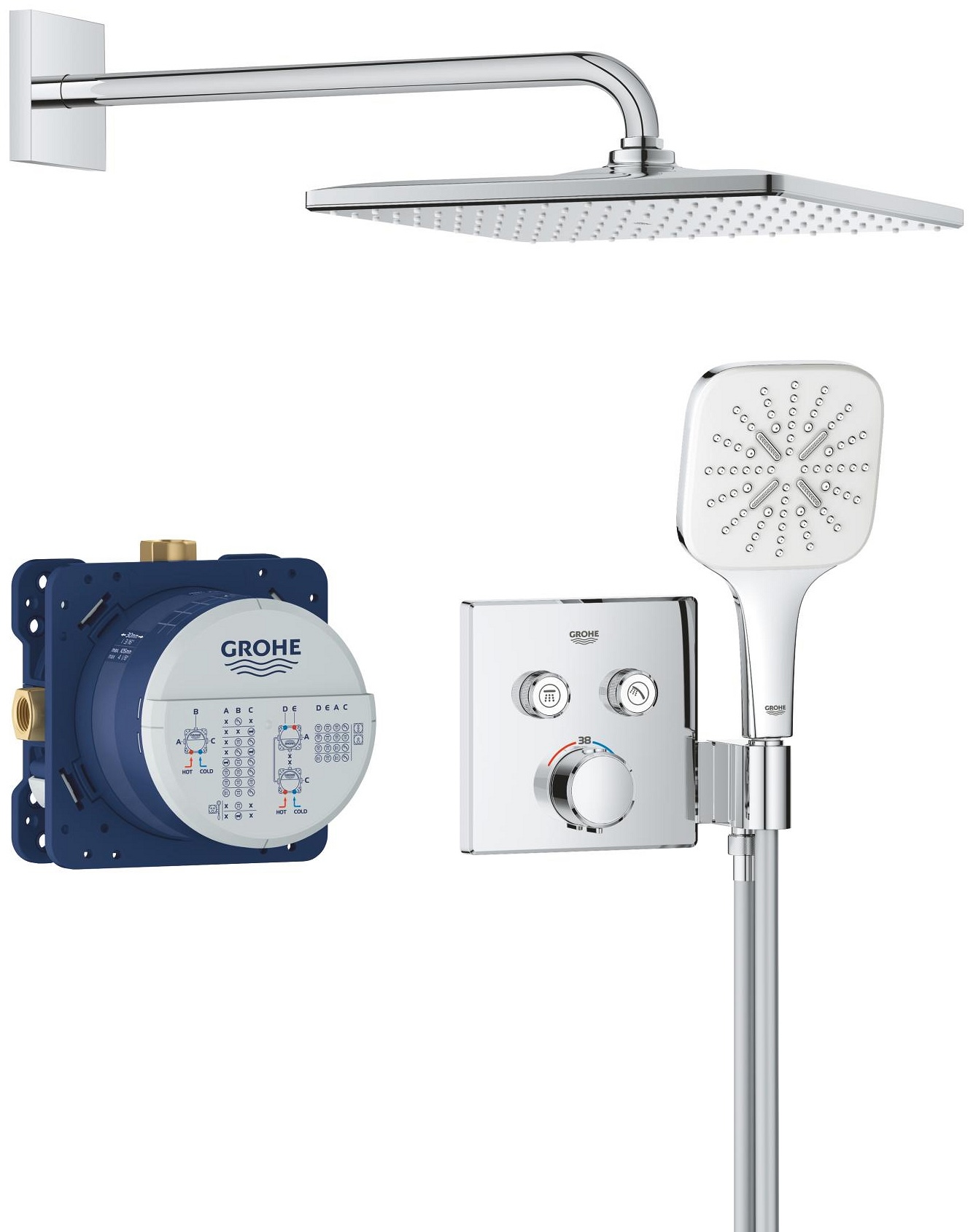 Душова система прихованого монтажу Grohe QuickFix Precision SmartControl 34876000