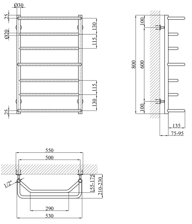 Kroner Мікс ДМ07 800x530/7 Габаритні розміри