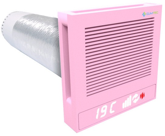 Рекуператор с датчиком температуры Climtec Quattro 100 Standard (Светло-розовый)