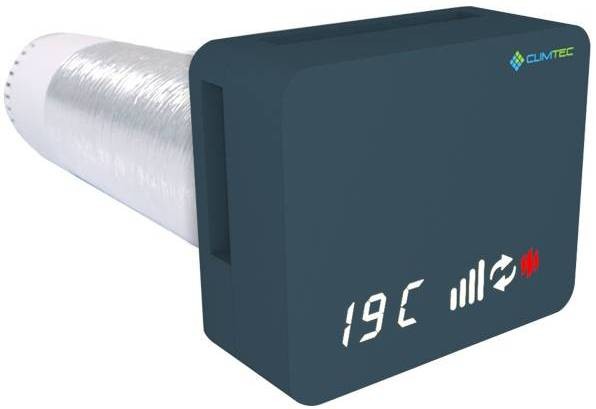 Рекуператор з електронною заслінкою Climtec Optima 125 Standard (Графітовий сірий)