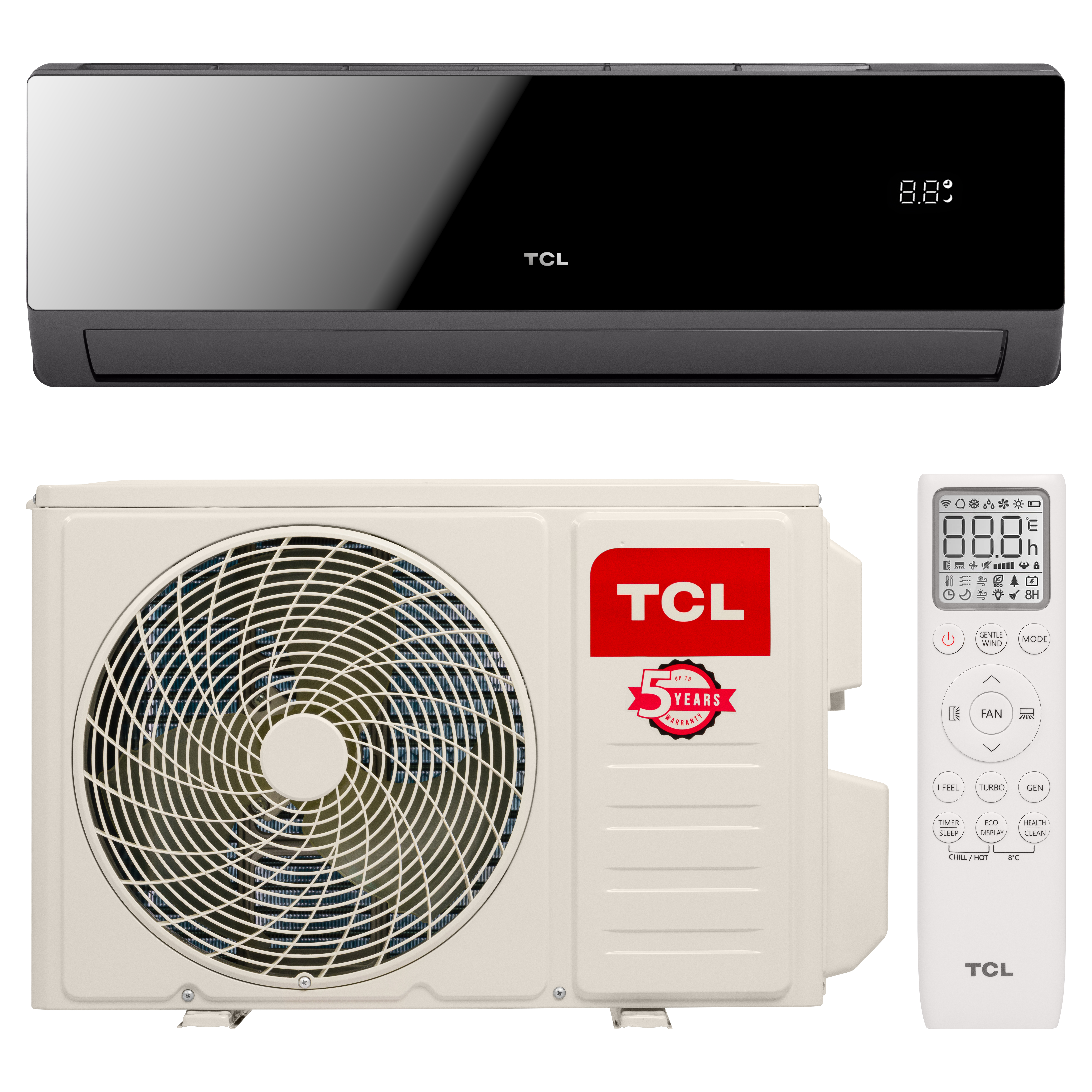TCL TAC-12CHSD/XA82IN Black Inverter R32 WI-FI