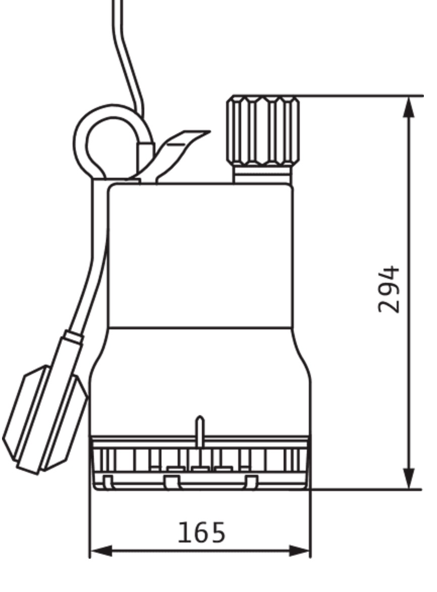 Wilo Drain TM 32/8-10M (4048411) Габаритні розміри