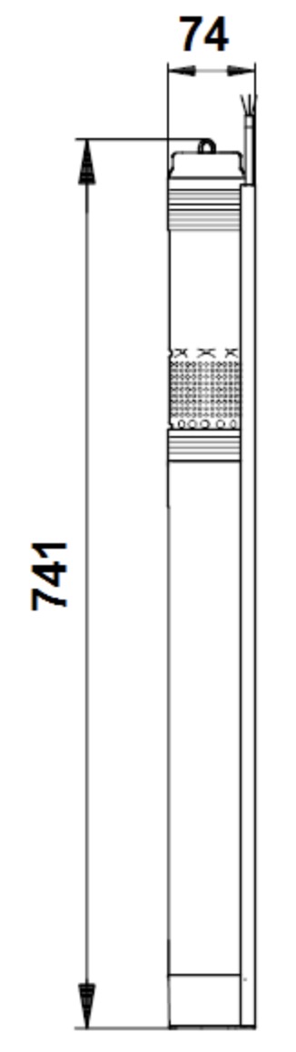 Grundfos SQ 1-50 (96510179) Габаритные размеры