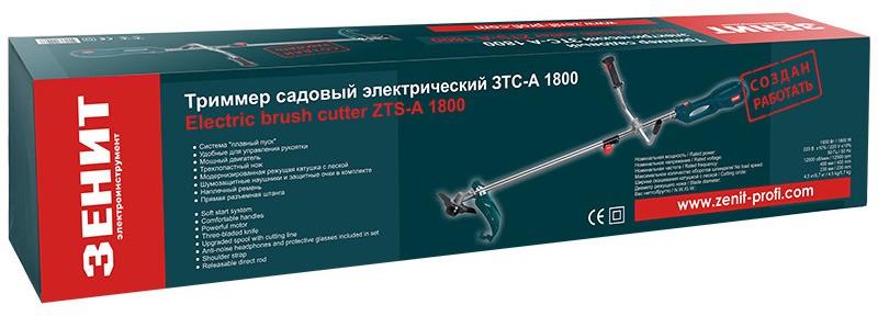 Триммер электрический Зенит ЗТС-А 1800 (844504) инструкция - изображение 6
