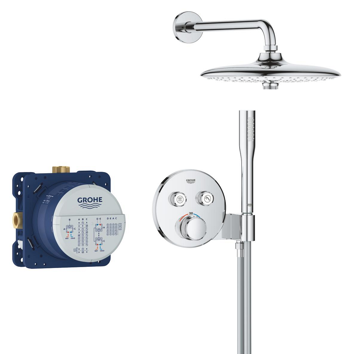 Душова система Grohe Grohtherm SmartControl Euphoria 260 34867000 ціна 25155.00 грн - фотографія 2