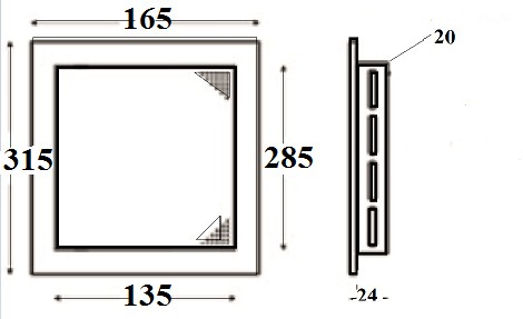 AirRoxy 15/30 Graphite (02-805AGR) Габаритные размеры