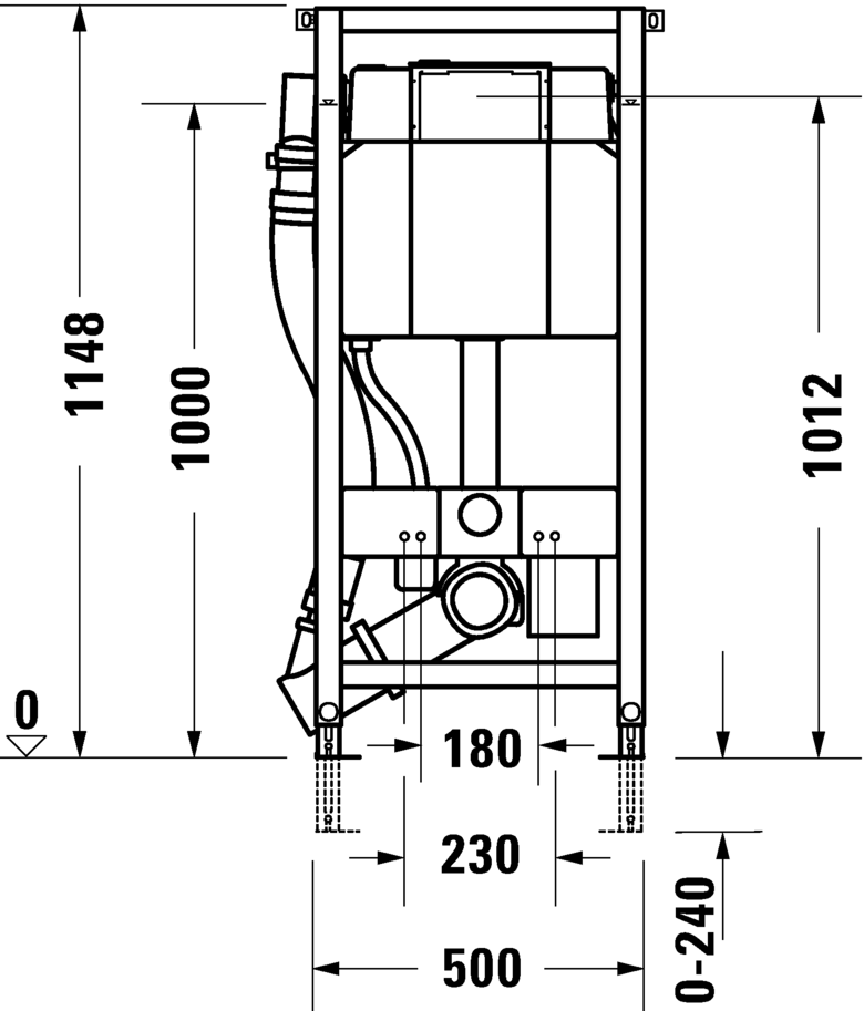 Duravit DuraSystem WD1014000000 (WD1004000000) Габаритні розміри