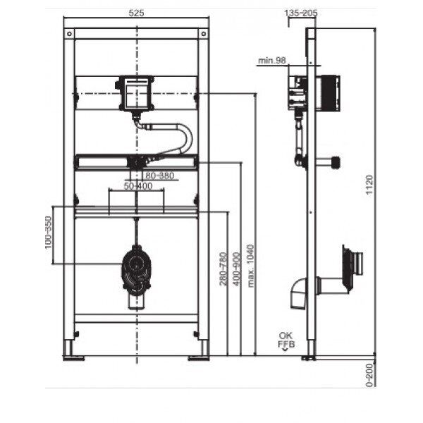 Sanit 90.668.00.T000 Габаритные размеры