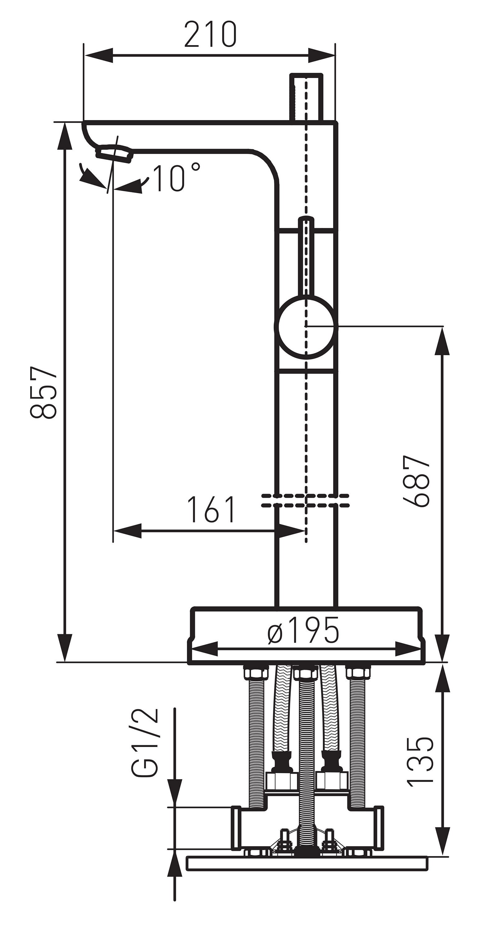 Ferro BFI11F Габаритні розміри