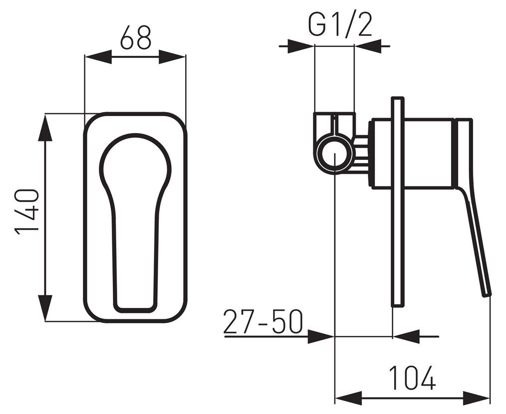 Ferro BSC7PABL Габаритные размеры