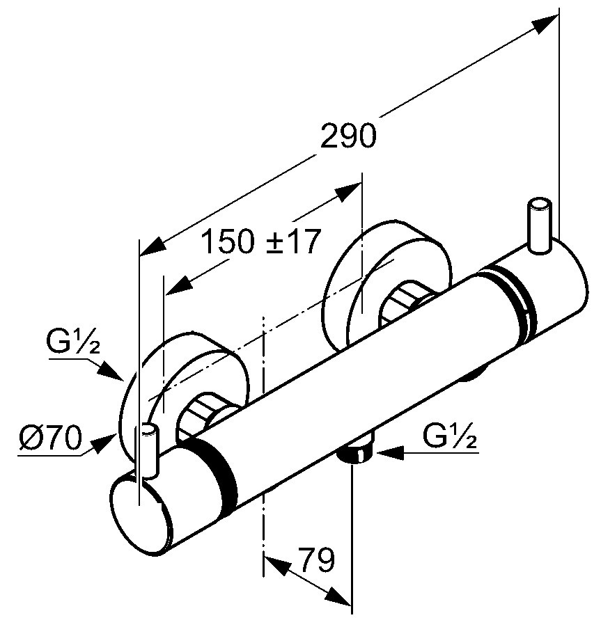 Kludi Bozz 352033938 Габаритные размеры